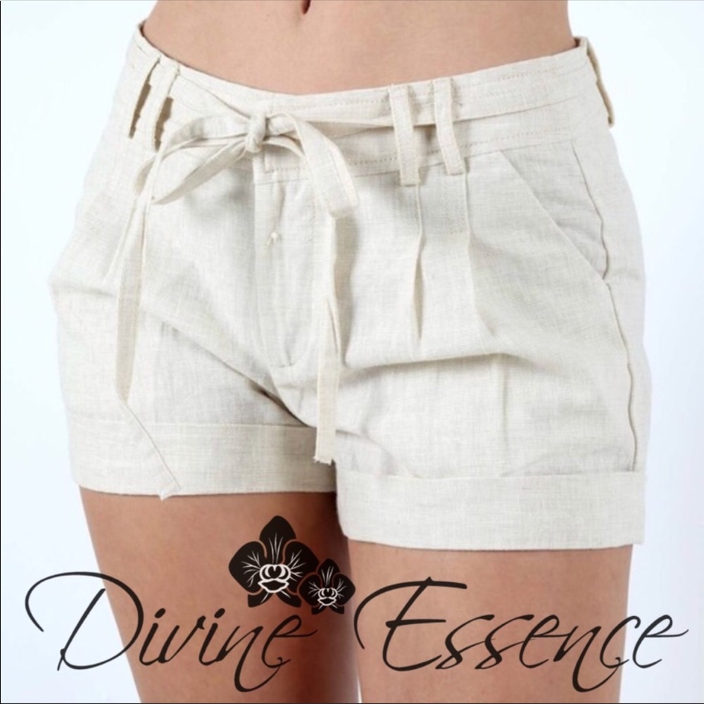 Perfect Summer Textured Linen Shorts